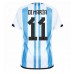 Tanie Strój piłkarski Argentyna Angel Di Maria #11 Koszulka Podstawowej MŚ 2022 Krótkie Rękawy